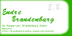 endre brandenburg business card